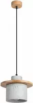 Sollux Lighting MAB pakabinamas šviestuvas, betono spalvos, mediena, 22x125cm, E27, 15W, modernus šviestuvas