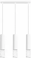 Sollux Lighting LAMI vandenyno žalios spalvos modernus plieno pakabinamas šviestuvas, 3 x GU10 LED, baltas, 40 cm