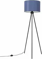 Sollux Lighting NEVIA pakabinamas šviestuvas, tamsiai mėlynas, audinio gaubtas, juodas rėmas, 40 cm