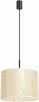 Sollux Lighting NEVIA pakabinamas šviestuvas, smėlio spalvos, marmuras, audinio gaubtas, 40x137 cm, juodo rėmo