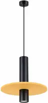 Sollux Lighting Vandenyno žalios spalvos „Pelta“ pakabinamas šviestuvas, veltinis, plienas, geltona, juoda, 30 x 126 cm, GU10
