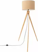 Sollux Lighting Ispaniškos oranžinės spalvos NATT stalinė lempa, pilkšvai ruda, natūrali mediena, 40 x 25 cm, E27 lizdas