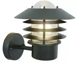 Sieninis lauko šviestuvas Amster IP44 60W E27 H23.5cm juodas