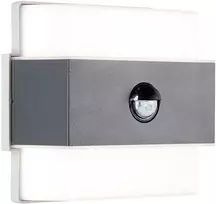 Sieninis lauko šviestuvas su jutikliu Archie IP44 Brilliant AG 7.5W 940Lm 4000K antracito spalvos