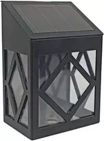 Sieninis lauko šviestuvas su saulės baterija IP44 3000K H11.4cm juodas