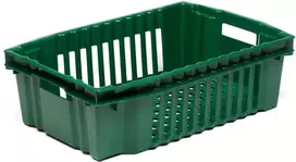 Dėžė daržovėms ir vaisiams 60x40x18cm plastikinė/žalia