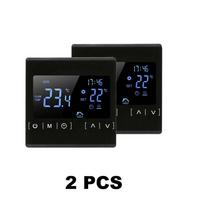 Išmanusis termostatas Programuojamas LCD jutiklinio ekrano termostatas elektrinei grindų šildymo sistemai WiFi Tuya kambario temperatūros reguliatorius 2pcs