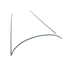 Pusapvalė atrama augalams H70cm W40cm/D5-5.2mm metalinė/žalias