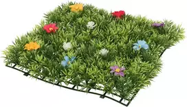 Dirbtinė žolė su gėlėmis 24.5x24.5cm skirtingos