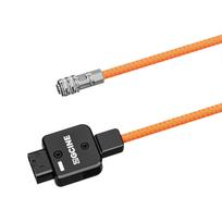 ZGCINE DT-BMD D-Tap to 2-Pin BMPCC Power Cable 60cm Length 180 degrees Rotatable with Braided Wire oranžinė