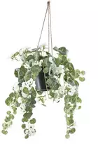 Nukaręs dirbtinis augalas vazone 40cm pelargonija