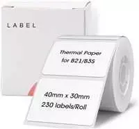 Niimbot etiketės R 40x20mm 320vnt baltos, skirtos B21, B21S, B3, B1S
