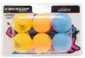 Stalo teniso kamuoliukai Nitro Glow Dunlop 6vnt. spalvoti