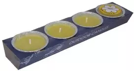 Aromatinės lauko žvakės Dobeles Sveces 8x3.5cm/4vnt./5h Citronella