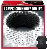 Extralink | Kalėdinės lemputės | Kalėdos, 10 m, 100 LED, baltos, šaltos, lauko, vidaus, maitinamos baterijomis