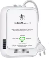 Qoltec 52576 Carbon monoxide sensor | CO detector | alarm 85dB | LED