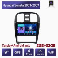Android Carplay Car Radio Multimidia Video Player Navigation GPS, skirtas Hyundai Sonata 2003-2009 2din Head Unit 4+64GB 2+32GB