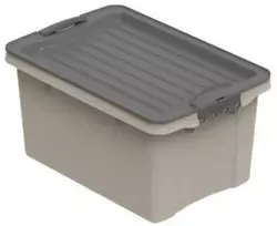 Plastikinė dėžė su dangčiu Compact Eco Line 4.5L/27x18.5x15cm Cappuccino