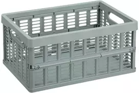Sulankstoma plastikinė dėžė M Plast Team 16.3/3.5x35.5x24.2cm pilkai žalia