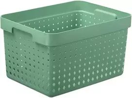 Plastikinė dėžė Seoul L NHG 20.9x26.8x35.7cm rozmarinų žalia