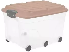 Dėžė su dangčiu ir ratukais Roller 6 Rotho 57L/37x59.5x40cm Dėžė su dangčiu ir ratukais Roller 6