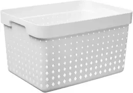 Plastikinė dėžė Seoul L NHG 20.9x26.8x35.7cm balta