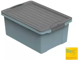 Plastikinė dėžė su dangčiu Compact Eco Line 13L/39.5x27.5x18cm Horizon Mėlyna