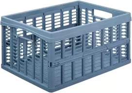 Sulankstoma plastikinė dėžė L NHG 48x35x23.7cm mėlyna