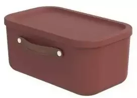 Dėžė su dangčiu ir rankenomis Maloja Rotho 39.5x26.5x17.7cm/12L Iron Raudona