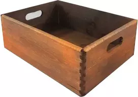 Medinė dėžė S-07 400x300x135mm ruda