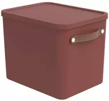 Dėžė su dangčiu ir rankenomis Maloja Rotho 40x29x29.5cm/27L Iron Raudona