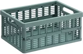 Sulankstoma plastikinė dėžė S Plast Team 10.93x23.9x17.6cm pilkai žalia
