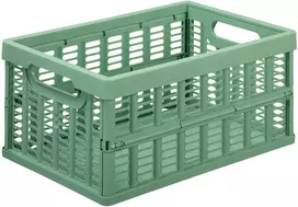 Sulankstoma plastikinė dėžė M NHG 35.5x24.2x16.3cm žalia