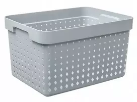 Plastikinė dėžė Seoul Plast Team L/26.8x35.7x20.9cm pilkas/violetinis