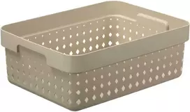Plastikinė dėžė Seoul M NHG 13.1x26.8x35.7cm švies.smėlio sp.