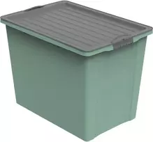 Plastikinė dėžė su dangčiu Compact Eco Line 70L/57x39.5x43.5cm Mistletoe Žalias
