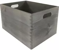 Medinė dėžė S-01 400x300x230mm pilka