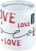 Aromatinė žvakė stiklinėje LOVE Bolsius 80x68cm/dega 23h baltas love