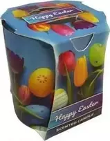 Aromatinė žvakė stiklinėje Verona Admit 75x70mm/dega 18h Easter Tulips