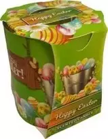 Aromatinė žvakė stiklinėje Verona Admit 75x70mm/dega 18h Easter Žalias
