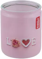 Aromatinė žvakė stiklinėje LOVE Bolsius 80x68cm/dega 23h pink love