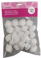 Dekoratyvios rožytės Ø3.5cm/25vnt. baltos