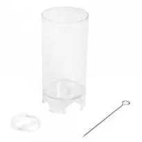 Rayher Forma-cilindras žvakėms lieti H10cm/D5cm permatoma