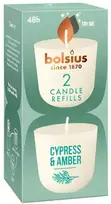 Bolsius CleanLight žvakių papildymai, 2 vnt., kiparisų ir gintaro spalvos