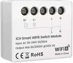 Avatto Išmani relė Wi-Fi 6, 230Vac, 8A, MINI, su energijos matavimu, TUYA / Smart Life