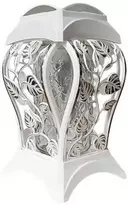 Salamina Kapų žvakė.Kapinių žvakidė Z-5 balta/sidabrinė 31 cm