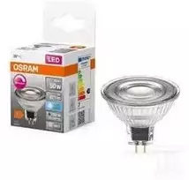 LED lemputė OSRAM Star MR16, GU5.3, 8W, 4000 K, 36°, 621 lm, dimeriuojama, šaltai baltos sp.