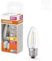 LED lemputė OSRAM Filament, E27, B40, žvakės formos, 4,8W, 2700K, 470 lm, dim, skaidri