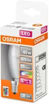 LED lemputė OSRAM, E14, B40, žvakės formos, 4,9W, 2700K, RGBW, 470 lm, matinė, su pulteliu