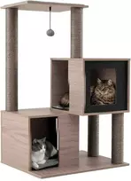 Promotions Katės draskyklė, 60x48x93 cm, pilka, sizalio draskymo stulpai
